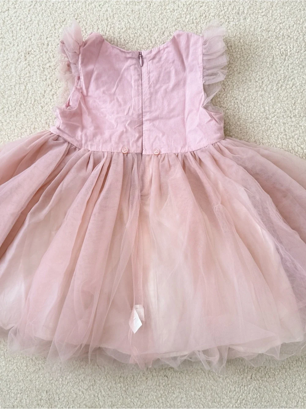 Delicate Pink Butterfly Tulle Dress for Girls - by Dave & Bella